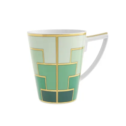 Picture Porcelain mug from the Emerald collection inspired by Art Deco style - 4 pieces - Vista Alegre