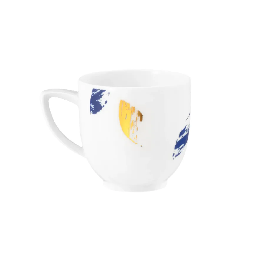 obrazek 2 Ekskluzywna biała porcelanowa filiżanka do espresso o pięknym zdobieniu - Tettau