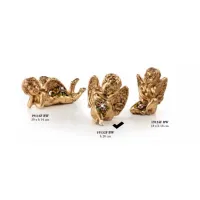 Picture Sitting, sleeping angel with Swarovski flowers - Valle d'oro Patchi