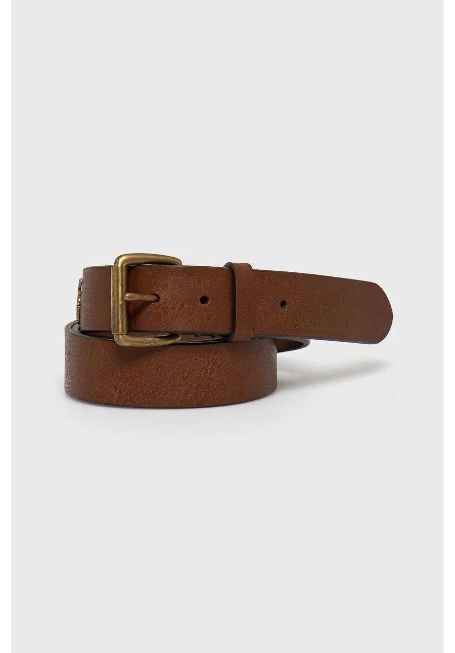 obrazek 1 Polo Ralph Lauren Pasek skórzany 405826042002 męski kolor brązowy