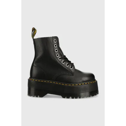 Zdjęcie Dr. Martens workery skórzane 1460 Pascal Max damskie kolor czarny na platformie DM26925001