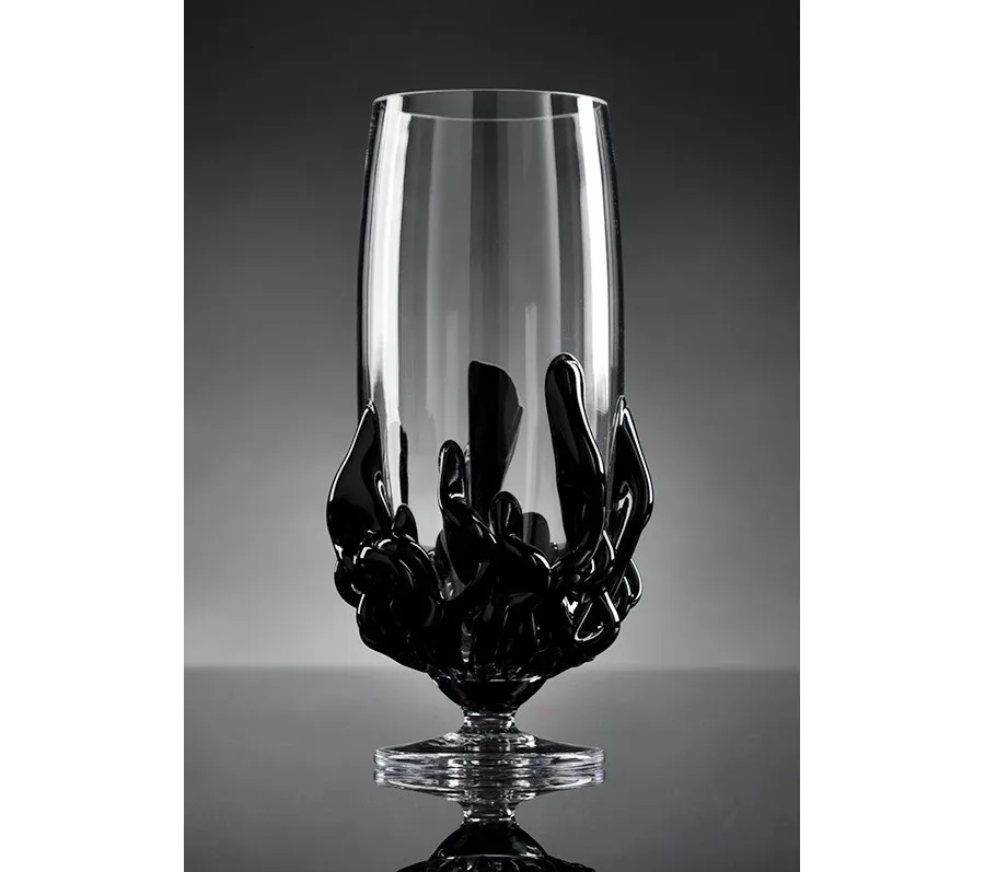 picture 1 Elite high glassware with black flames by VG brand