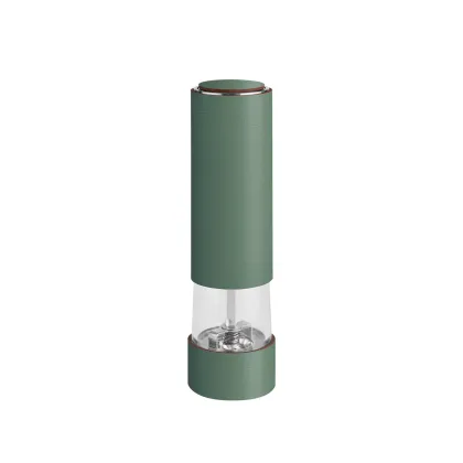 Picture Stylish salt and pepper grinder Ø5xH17 cm with elements in the color of eucalyptus leaves