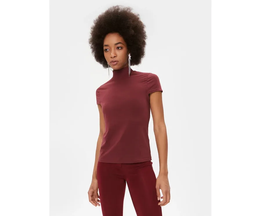 obrazek 1 DKNY Sweter P2GHOOQA Bordowy Regular Fit