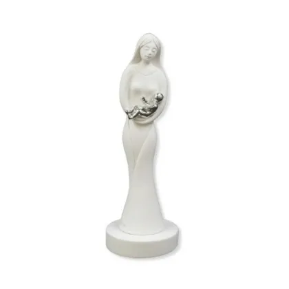 Picture A beautiful sculpture of a woman with a baby symbolizing motherhood