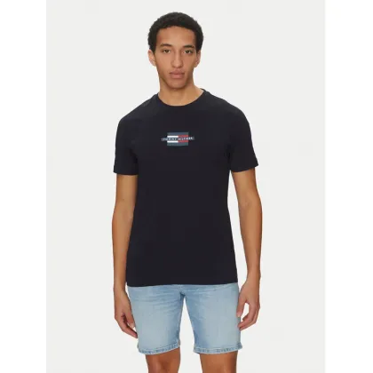 Zdjęcie Tommy Hilfiger T-Shirt Flag Box MW0MW38636 Granatowy Regular Fit