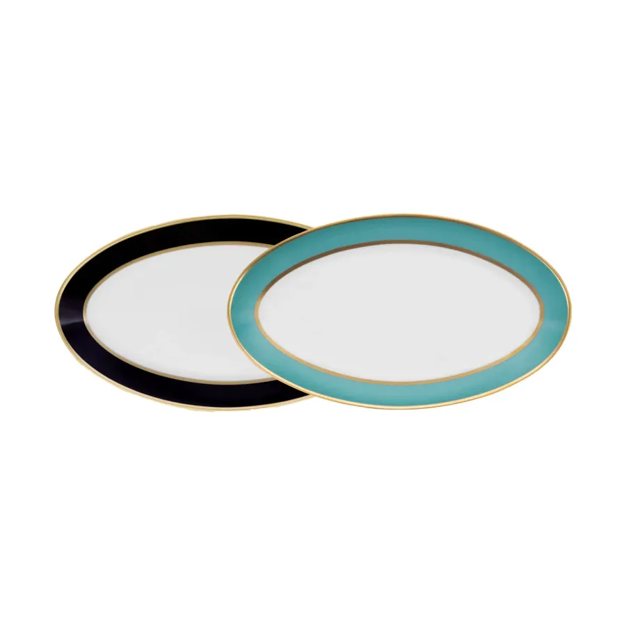 obrazek 1 Elegancki porcelanowy półmisek w kolorze czarnym z kolekcji Camellia - Porcel