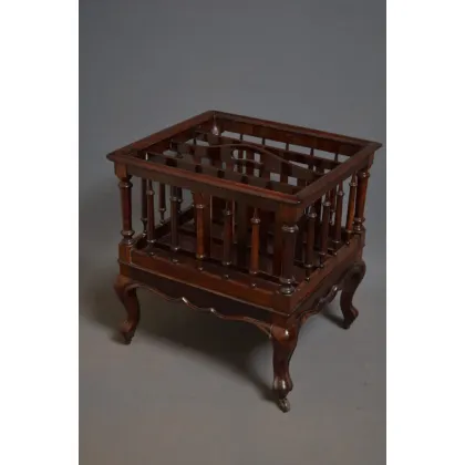 Picture Late Victorian rosewood magazine stand with rectangular shape - antique