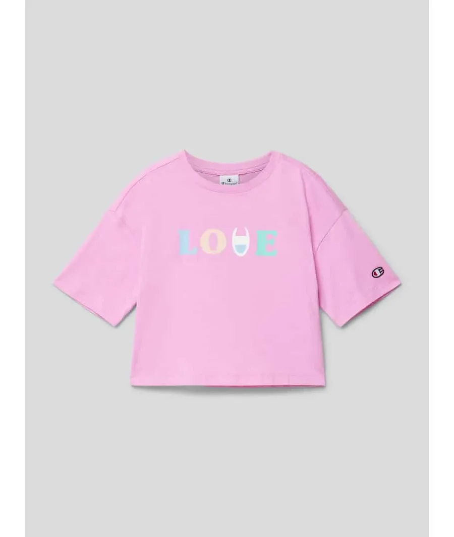 obrazek 1 T-shirt krótki z nadrukiem z napisem