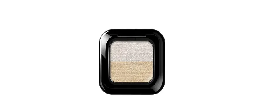 obrazek 1 KIKO Milano Bright Duo Eyeshadow Cień do powiek 1.8 g 01 Metallic White / True Gold