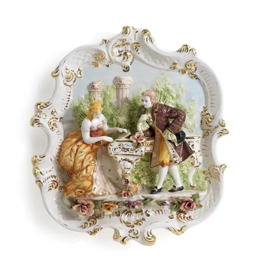 obrazek 1 Barokowy ozdobny płaski panel wykonany z ceramiki - Ceramiche ML