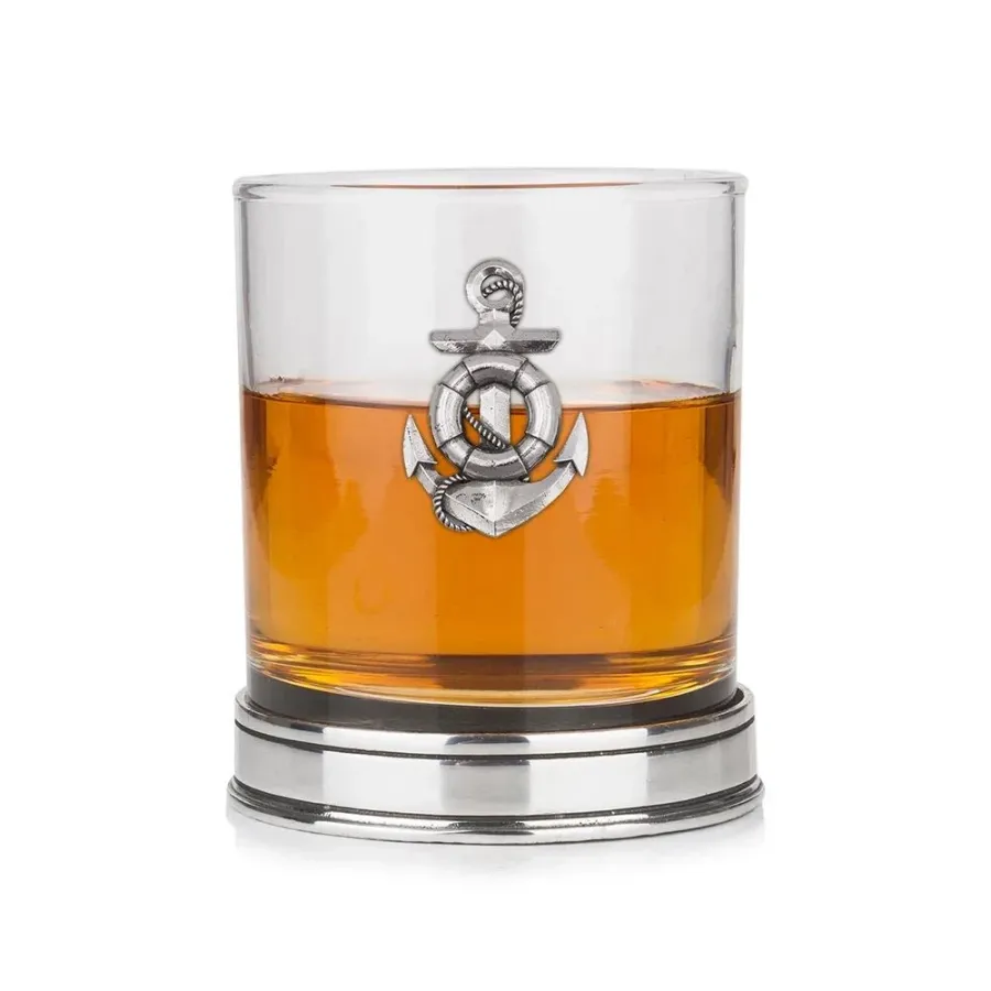obrazek 1 Szklanka do whisky w stylu marynistycznym w kolorze miedzi – stylowy prezent
