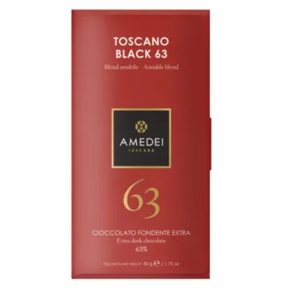 Zdjęcie Ciemna czekolada Toscano Black Amedei 63% kakao, 50g