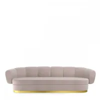 Picture Five-seater sofa characterized by a wavy line and a metal base H.78xL.290xP.102 cm