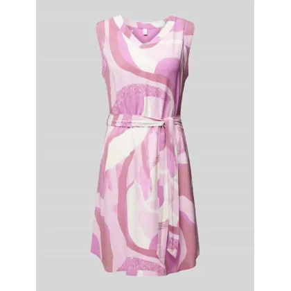 Zdjęcie Sukienka o długości do kolan z wiązanym paskiem