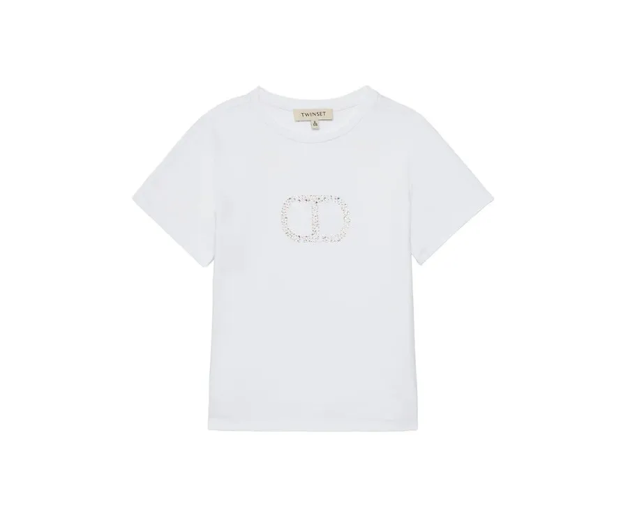 obrazek 1 TWINSET T-Shirt 251GJ2485 Biały Regular Fit