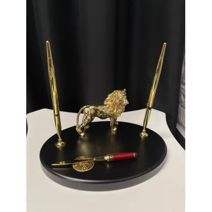 Picture Luxurious stand for two pens with a Mufasa letter opener