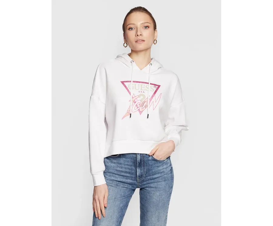 obrazek 1 Guess Bluza Icon Biały Regular Fit