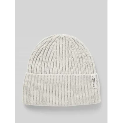 Zdjęcie Czapka beanie z wysokiej jakości mieszanki żywej wełny i kaszmiru z prążkowanym brzegiem