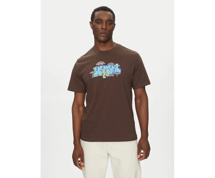 obrazek 1 Element T-Shirt ELYZT00512 Brązowy Relaxed Fit