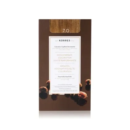 Zdjęcie KORRES Argain Oil Advanced Hair Colour Blonde / Medium Blonde 7.0 Farba do włosów 1 szt.