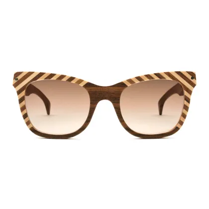 Zdjęcie Eleganckie, włoskie okulary damskie z drewna - Legno Light