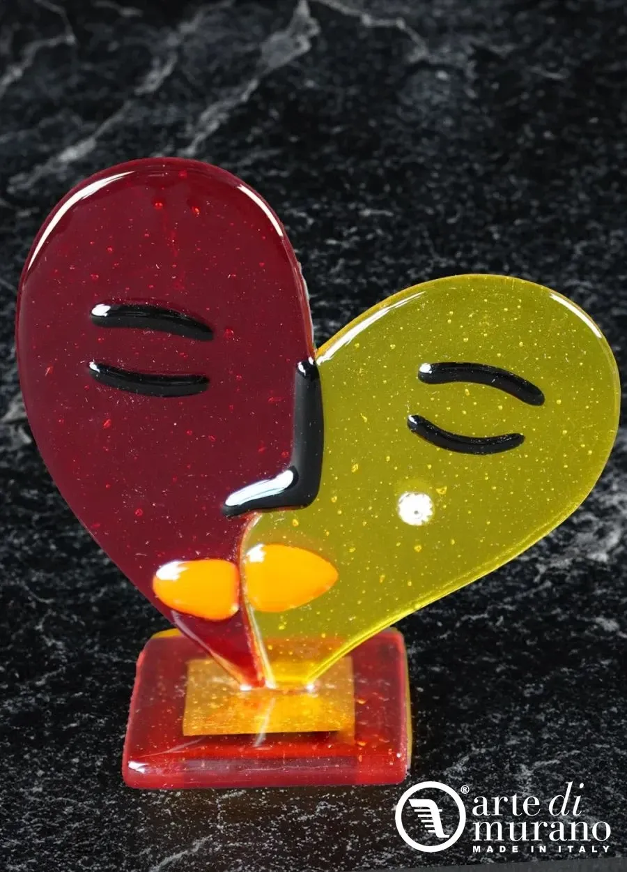 obrazek 1 Abstrakcyjna rzeźba serce ze szkła Murano