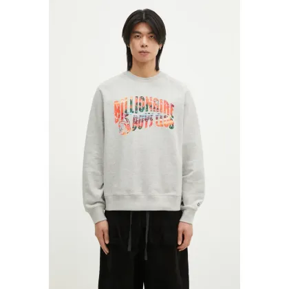 Zdjęcie Billionaire Boys Club bluza bawełniana Tropical Island Fill Arch Logo Crewneck męska kolor szary z nadrukiem B24439