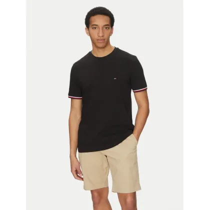 Zdjęcie Tommy Hilfiger T-Shirt Global Stripe MW0MW38630 Czarny Regular Fit