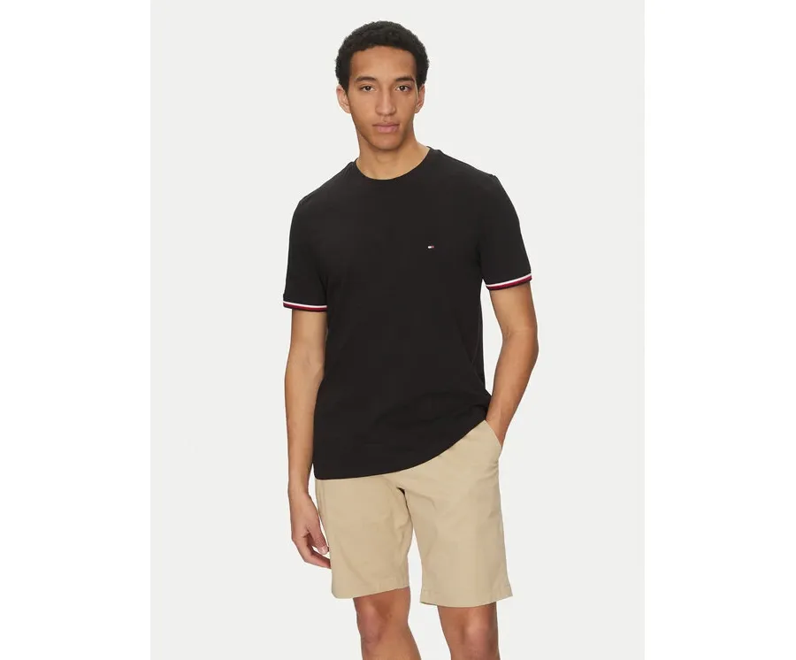 obrazek 1 Tommy Hilfiger T-Shirt Global Stripe MW0MW38630 Czarny Regular Fit