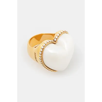 Zdjęcie AMBUSH pierścionek srebrny Large Pearl Heart Ring 12115243