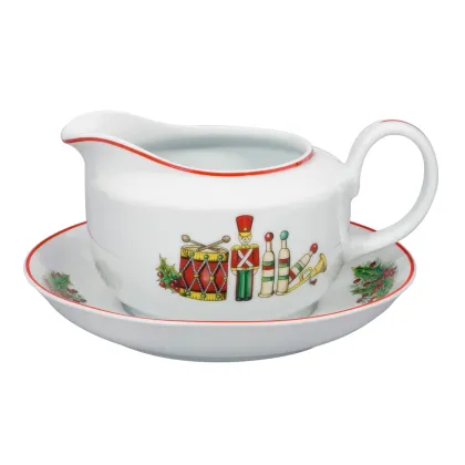 Picture A porcelain Christmas Magic sauce boat with a stand inspired by London - Vista Alegre