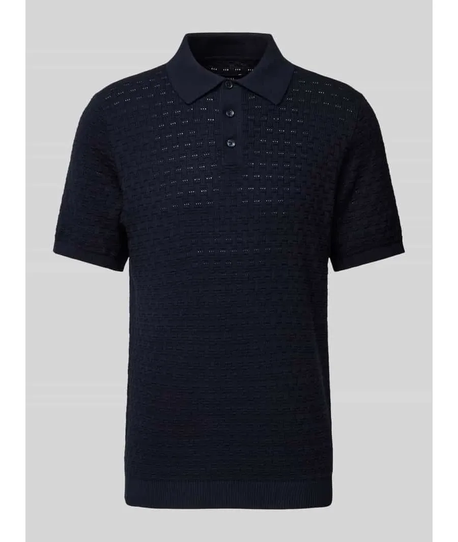 obrazek 1 Koszulka polo o kroju regular fit z fakturowanym wzorem