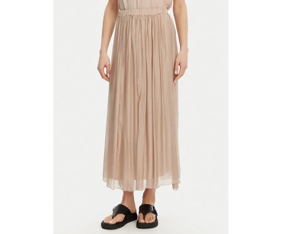 obrazek 1 ViCOLO Spódnica midi TD0022 Beżowy Regular Fit