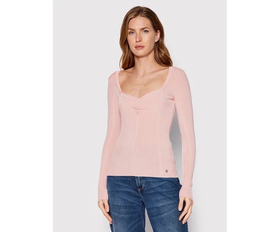 obrazek 1 Guess Bluzka W2YR12 Z30K0 Różowy Slim Fit