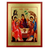 Zdjęcie Wartościowa Ikona Złocona Trójca Święta (Trójca Rublowa) 15x19 cm