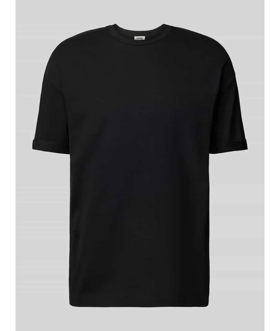 obrazek 1 T-shirt z prążkowanym, okrągłym dekoltem model ‘THILO’