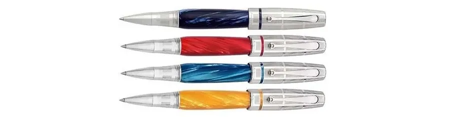 obrazek 4 Niezawodne Pióro Kulkowe Celluloid Miya Argento Montegrappa