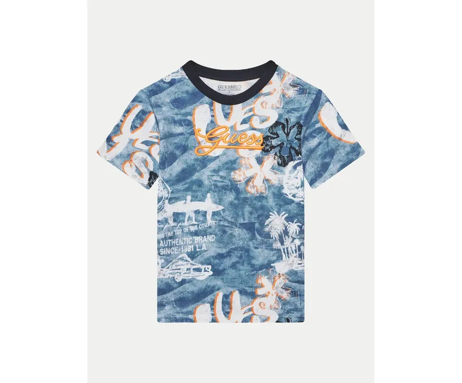 obrazek 1 Guess T-Shirt L5GI21 K8HM4 Niebieski Regular Fit