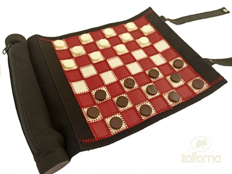 obrazek 3 Rolowany zestaw podróżny do wielu gier - szachy, warcaby, backgammon