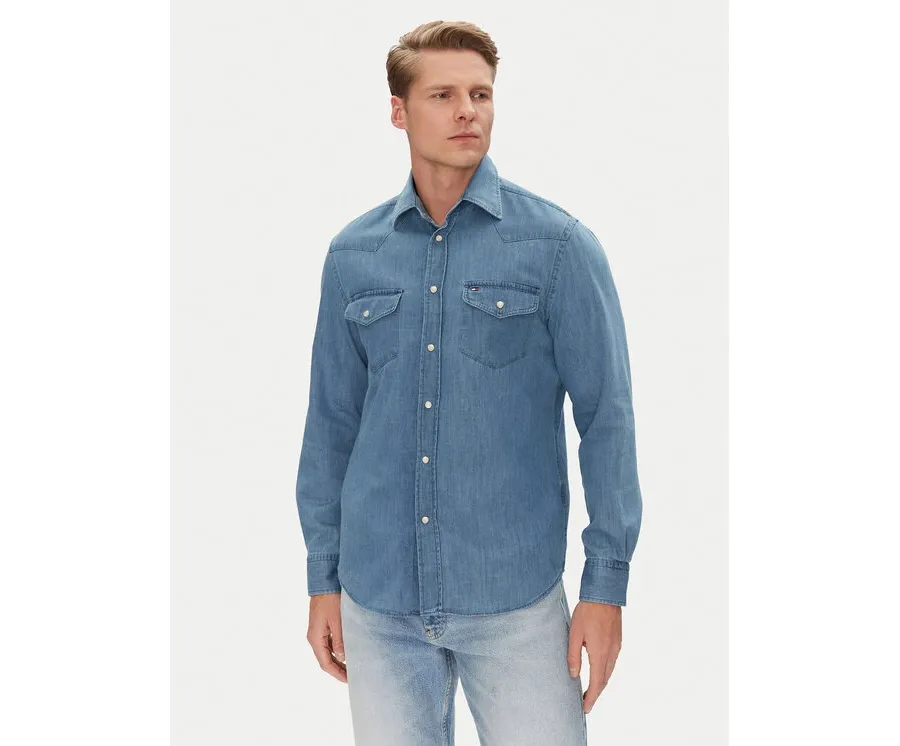 obrazek 1 Tommy Hilfiger Koszula jeansowa MW0MW39903 Niebieski Regular Fit