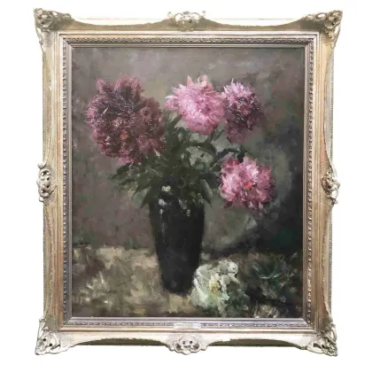 Picture Painting by Edmund Pick-Morino - Vase with a Bouquet of Peonies