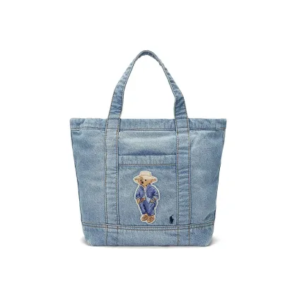 Zdjęcie Polo Ralph Lauren torebka bawełniana kolor niebieski 428960636