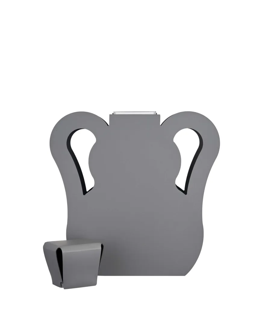 obrazek 3 Unikalny szary skórzany wazon Otto 9x40xH45 cm