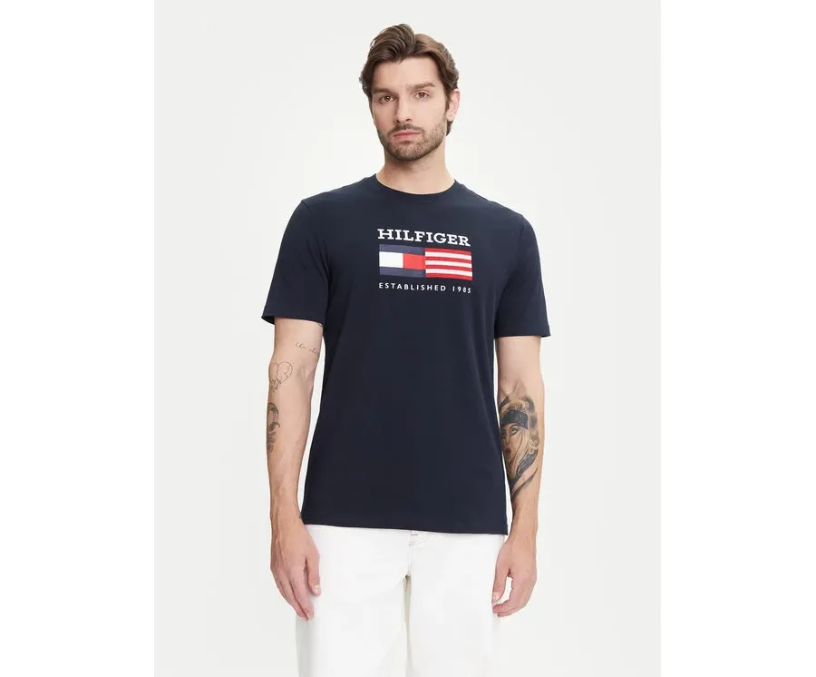 obrazek 1 Tommy Hilfiger T-Shirt American Monotype MW0MW39843 Granatowy Regular Fit