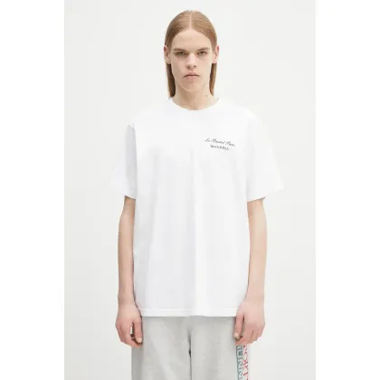 Zdjęcie Sporty & Rich t-shirt bawełniany Faubourg kolor biały z nadrukiem TO043517619WH01