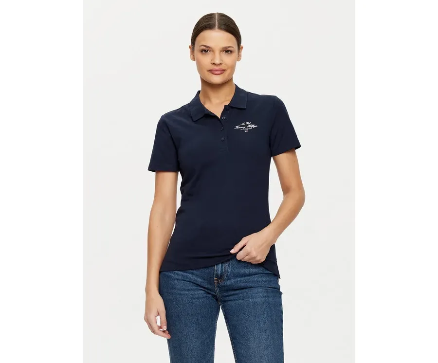 obrazek 1 Tommy Hilfiger Polo WW0WW43930 Granatowy Slim Fit