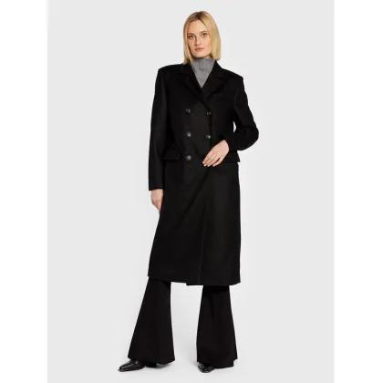 Zdjęcie Trussardi Płaszcz wełniany 56S00807 Czarny Regular Fit