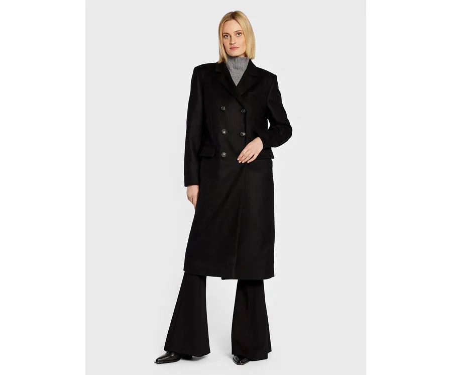 obrazek 1 Trussardi Płaszcz wełniany 56S00807 Czarny Regular Fit