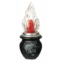 Zdjęcie Włoska czarna lampa ozdobna z porcelany na grób